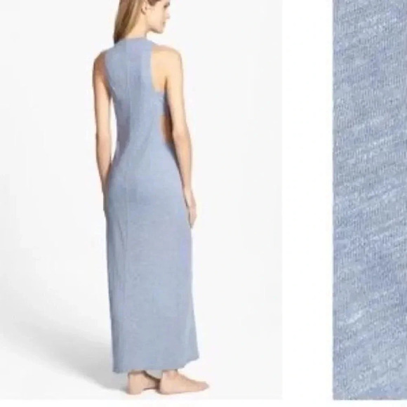 Monrow Cutout Side Heather Jersey Maxi Dress - Picture 2 of 16